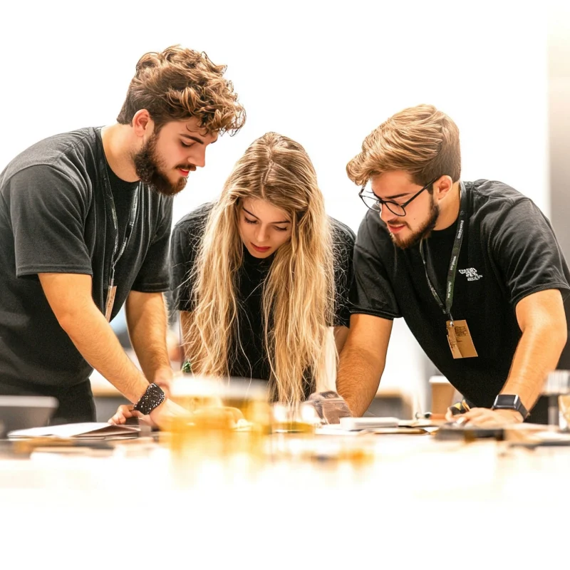 young team working on ehealth project at a hackathon event